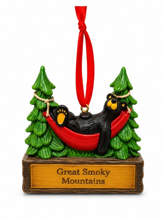 Bearfoots Bear in Hammock Ornament