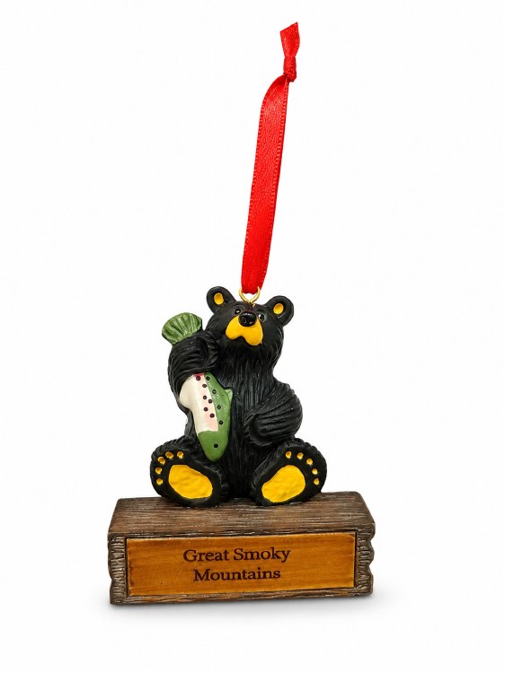 Bearfoots Bear Fishing Ornament