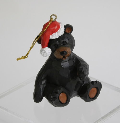 Bear with Santa Hat Ornament