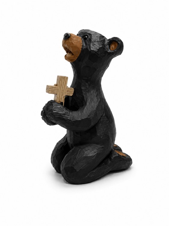 Bear Praying with Cross