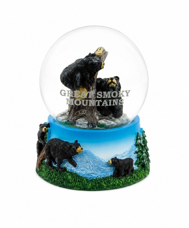 Snowglobe GSM Two Bears on Stump