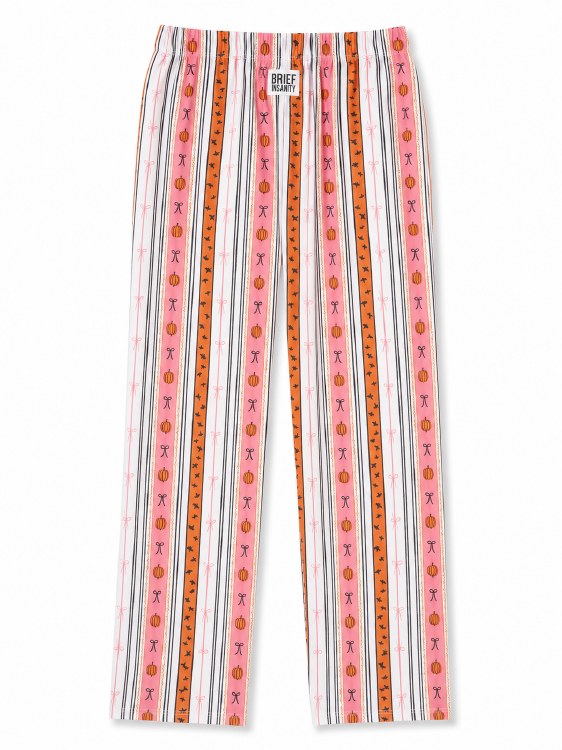 Lounge Pants Halloween Bows & Stripes - M
