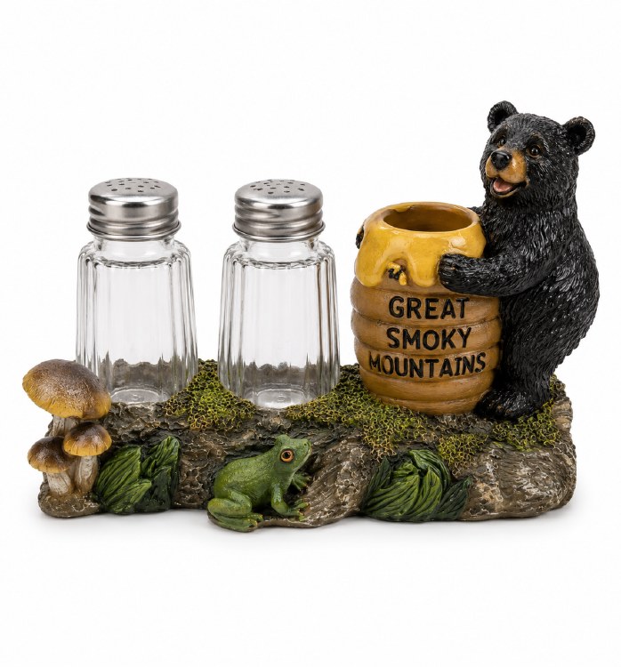Salt & Pepper Shaker - Bear Toothpick Holder