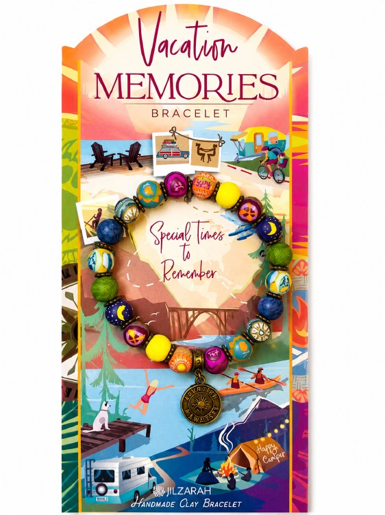 Handmade Clay Bracelet - Vacation Memories