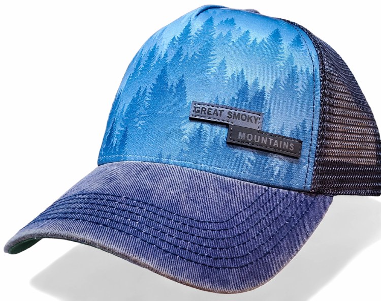 GSM Blue Pines Trucker Hat- Navy & Grey