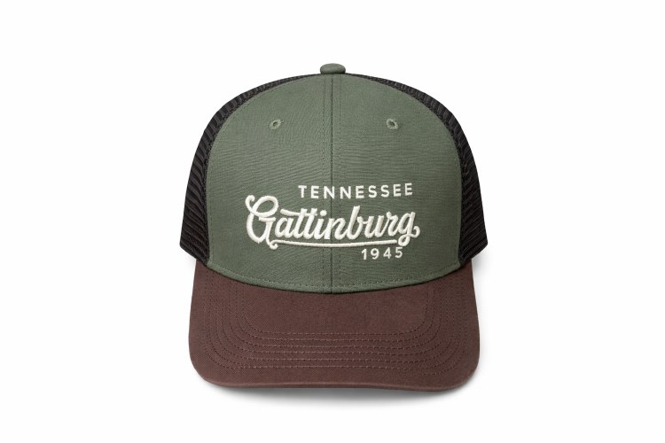 Trucker Gatlinburg TN Script 1945- Olive & Brown