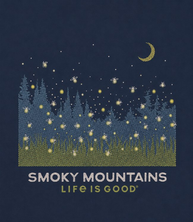 Women's Life is Good Smoky Mountains Name Drop - Darkest Blue