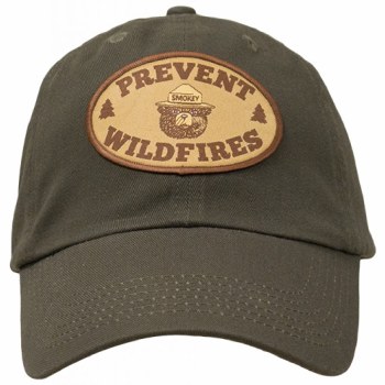 Smokey the Bear Hat with Prevent Wildfires Patch - Olive