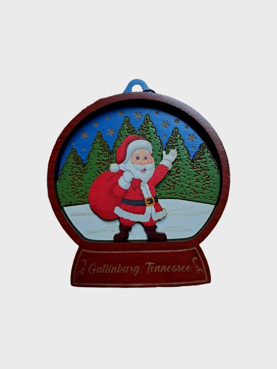 Tim Weberding Ornament- Santa Snow Globe
