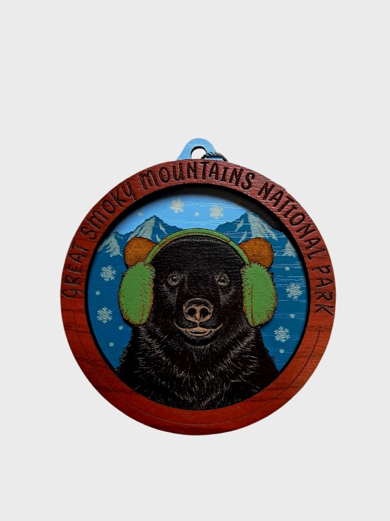 Tim Weberding Ornament- Black Bear Earmuffs
