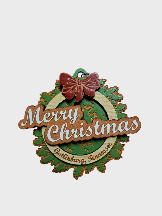 Tim Weberding Ornament- Merry Christmas Wreath