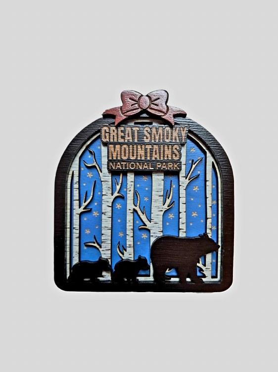 Tim Weberding Ornament- Birch Tree Bears