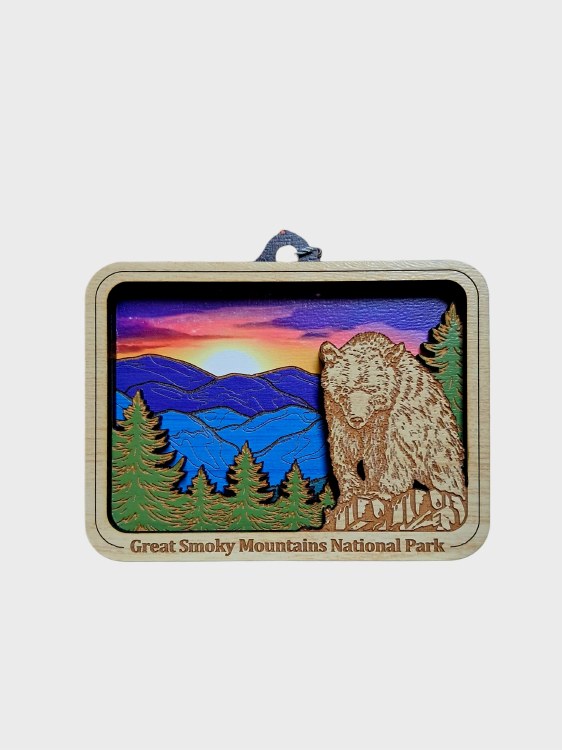 Tim Weberding Ornament- Bear and Rolling Mountain Sunset