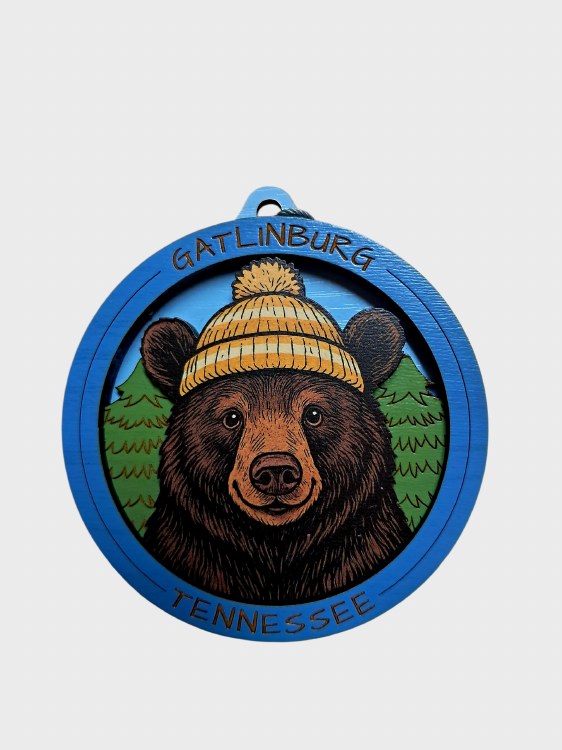 Tim Weberding Ornament- Black Bear Winter Hat