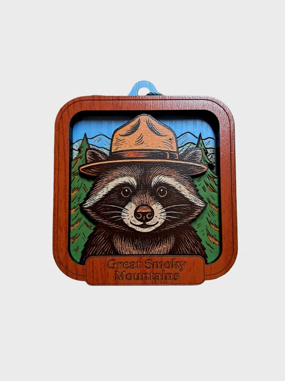 Tim Weberding Ornament- GSM Ranger Raccoon