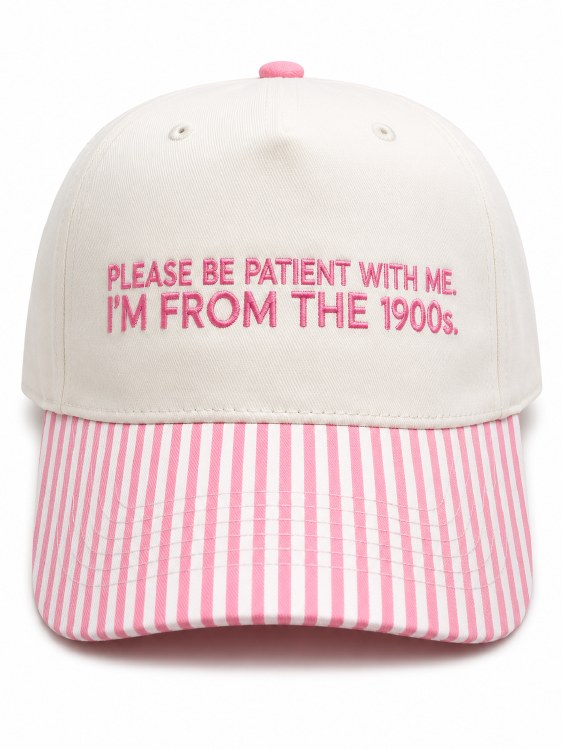 Please Be Patient 1900s - Tan and Pink