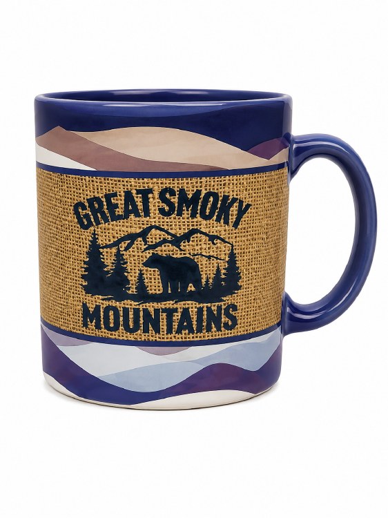 Burlap Purple Mug
