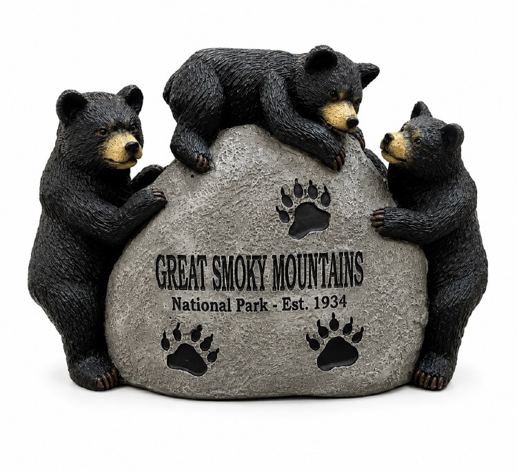 Three Bears Hugging Rock