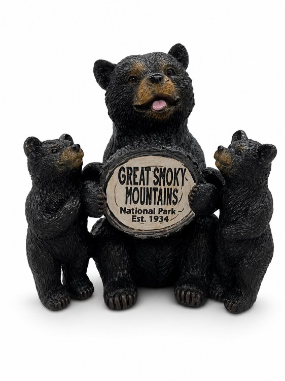 Bear and Cubs Holding Sign