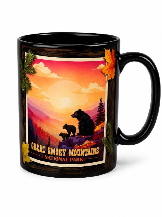 Travel Poster Mug - Black