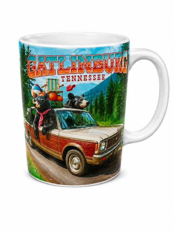 Bear Family Vacation Gatlinburg Tennessee Mug
