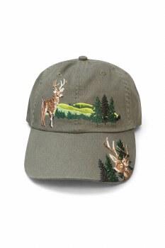 Cap - Deer Scene - Olive