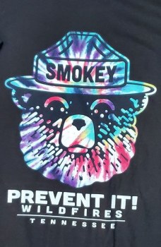 Smokey Bear Tye Dye- Black- S