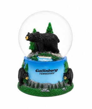 Snowglobe Bear Rock Trees