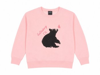 Kid's Crew Bear & Butterfly - Peach