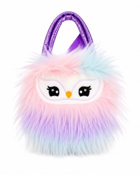 Carrier with Plush Lilac Owl