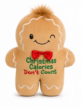 Christmas Calories Don't Count Gingerbread Plush