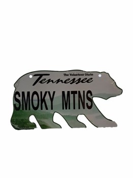 License Plate Smoky Mtns Bear Cutout
