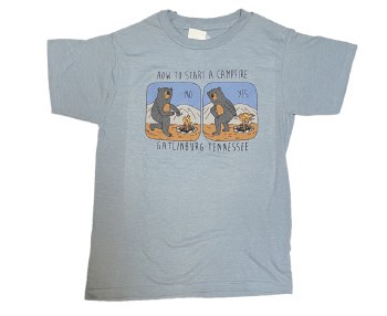 Gatlinburg TN Campfire Bears Kids T-shirt