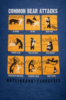 Bear Attacks- Heather Blue- S