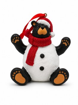 Bearfoots Snowman Bear Ornament