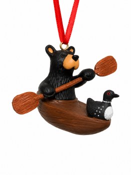 Bearfoots Kayak Bear Ornament
