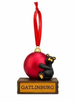 Bearfoots Cub on Ball Ornament