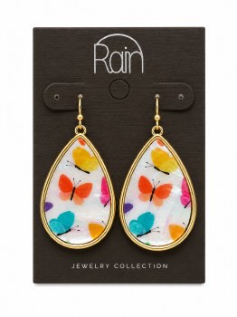 Earrings - White Shell Butterflies
