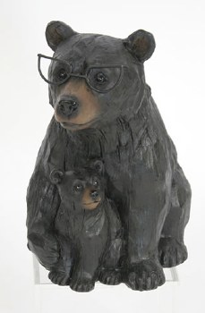 Mama Bear with Glasses and Cub
