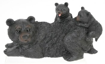 Bear with Two Cubs on Back
