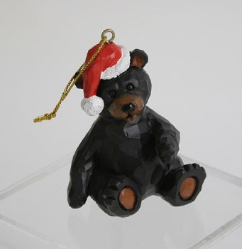 Bear with Santa Hat Ornament