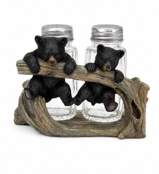 Salt & Pepper Shaker - Bears Hanging on Limb