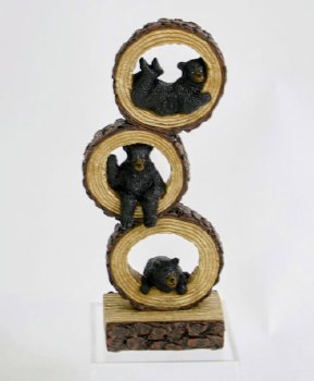 Bears in Logs Stacked