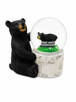Snowglobe Bear Holding Globe