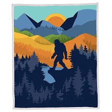 Sherpa Blanket Bigfoot Sunrise