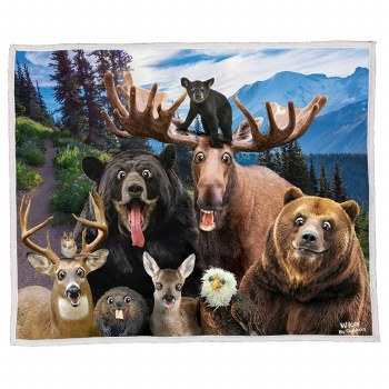 Sherpa Blanket Wildlife Selfie