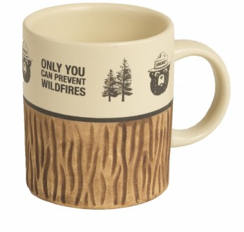 Smokey the Bear Mug- Wood Finish