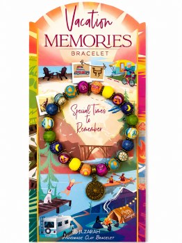 Handmade Clay Bracelet - Vacation Memories