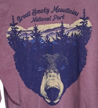 Comfort Colors LS Black Bear Tree Bust - S