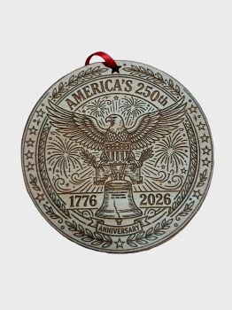 Wooden Ornament - 250th Series Eagle